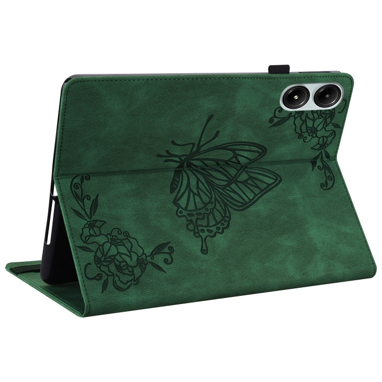 For Xiaomi Redmi Pad Pro 12.1 Butterfly Flower Embossed Leather Tablet Case(Green) - More Tablet Cases by buy2fix | Online Shopping UK | buy2fix