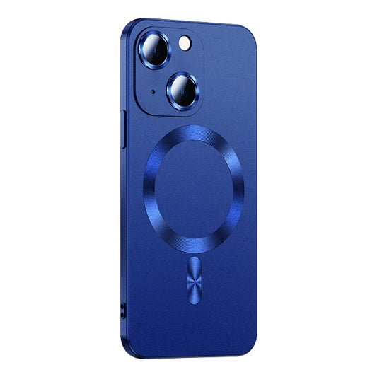 For iPhone 15 Liquid Lens Protector Magsafe Phone Case(Navy Blue) - iPhone 15 Cases by buy2fix | Online Shopping UK | buy2fix