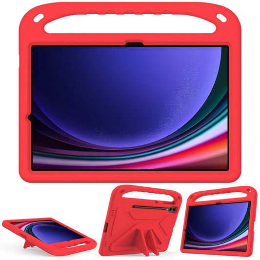 For Samsung Galaxy Tab S9+ Handle EVA Shockproof Tablet Case with Holder(Red) - Galaxy Tab S9+ Cases by buy2fix | Online Shopping UK | buy2fix