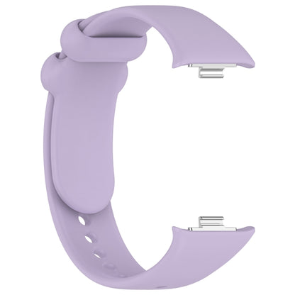 For Xiaomi Mi Band 8 Pro Solid Color Black Buckle Silicone Watch Band(Purple) - Watch Bands by buy2fix | Online Shopping UK | buy2fix