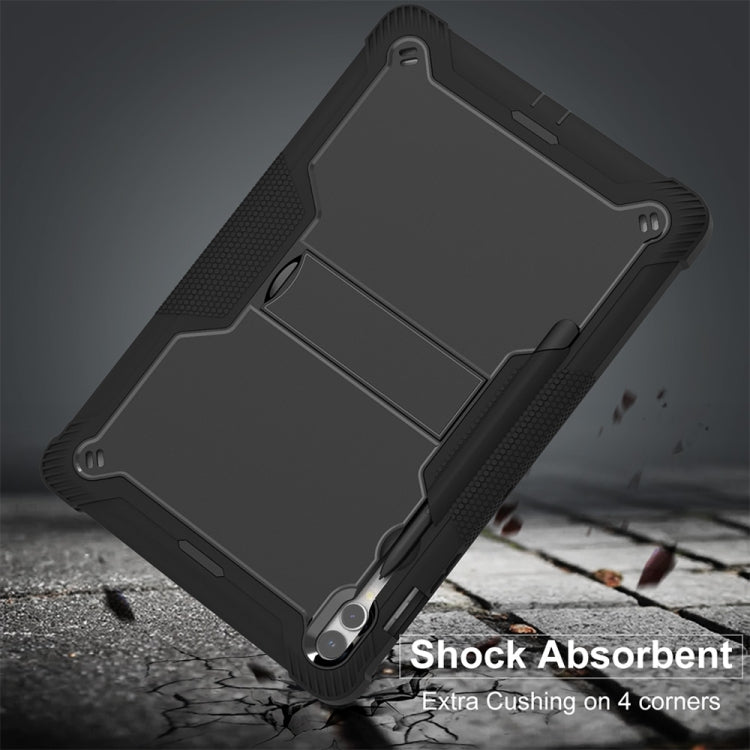 For Samsung Galaxy Tab S9+ Shockproof Silicone Hybrid PC Tablet Case with Holder(Black) - Galaxy Tab S9+ Cases by buy2fix | Online Shopping UK | buy2fix