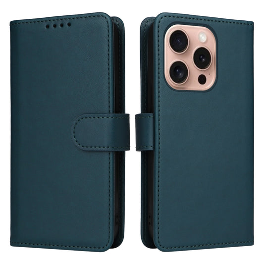 For iPhone 16 Pro BETOPNICE BN-005 2 in 1 Detachable Imitate Genuine Leather Phone Case(Blue) - iPhone 16 Pro Cases by BETOPNICE | Online Shopping UK | buy2fix