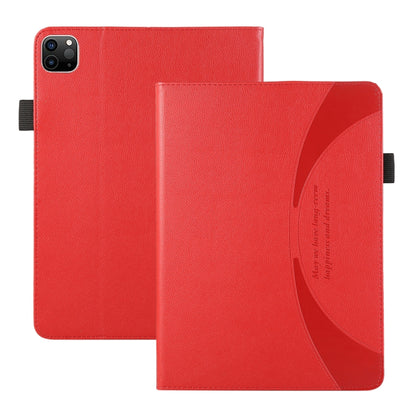 For iPad Pro 13 2024 Litchi Texture Leather Sucker Tablet Case(Red) - iPad Pro 13 2024 Cases by buy2fix | Online Shopping UK | buy2fix