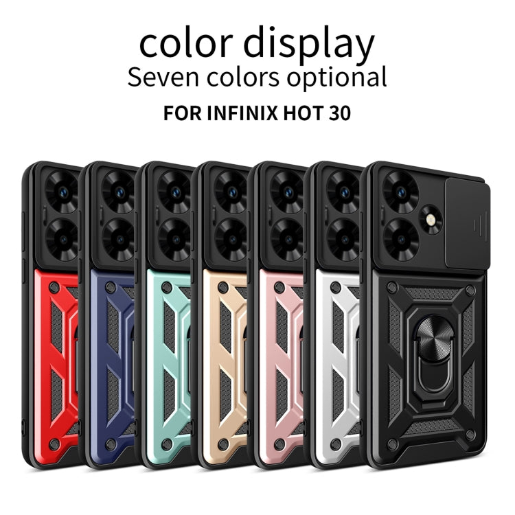 For Infinix Hot 30 Sliding Camera Cover Design TPU+PC Phone Case(Gold) - Infinix Cases by buy2fix | Online Shopping UK | buy2fix