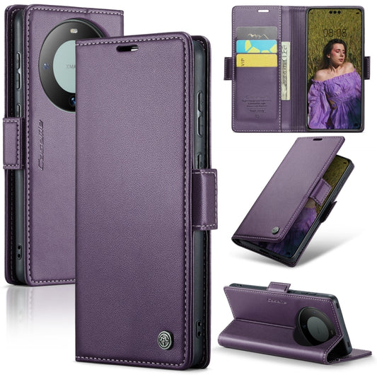 For Huawei Mate 60 Pro / 60 Pro+ CaseMe 023 Butterfly Buckle Litchi Texture RFID Anti-theft Leather Phone Case(Pearly Purple) - Huawei Cases by CaseMe | Online Shopping UK | buy2fix