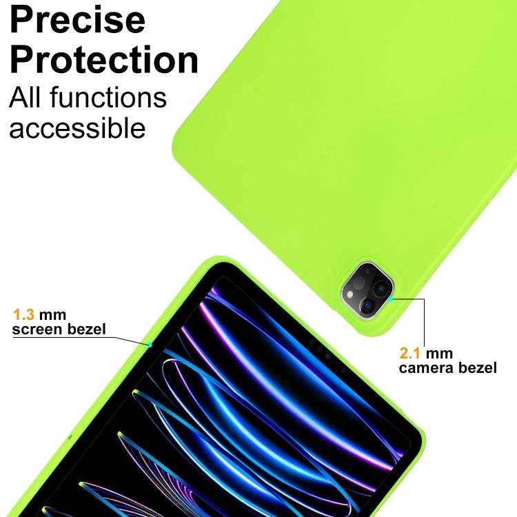 For iPad Pro 11 2024 Oil Spray Skin-friendly TPU Tablet Case(Fluorescent Green) - iPad Pro 11 2024 Cases by buy2fix | Online Shopping UK | buy2fix