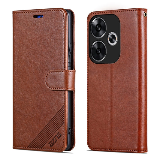 For Xiaomi Redmi Turbo 3 AZNS Sheepskin Texture Flip Leather Phone Case(Brown) - Xiaomi Cases by AZNS | Online Shopping UK | buy2fix