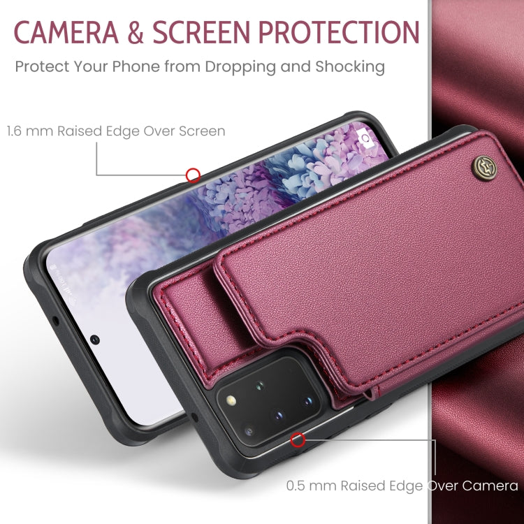 For Samsung Galaxy A14 CaseMe C22 Card Slots Holder RFID Anti-theft Phone Case(Wine Red) - Galaxy Phone Cases by CaseMe | Online Shopping UK | buy2fix