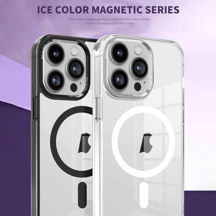 For iPhone 13 Pro Max Ice Color Magnetic Series PC + Acrylic Magsafe Phone Case(Purple) - iPhone 13 Pro Max Cases by buy2fix | Online Shopping UK | buy2fix