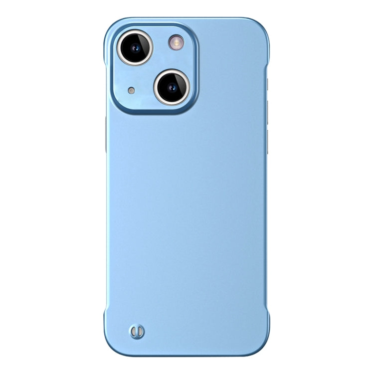 For iPhone 13 mini Frameless Metallic Paint Hybrid PC Phone Case(Sierra Blue) - iPhone 13 mini Cases by buy2fix | Online Shopping UK | buy2fix