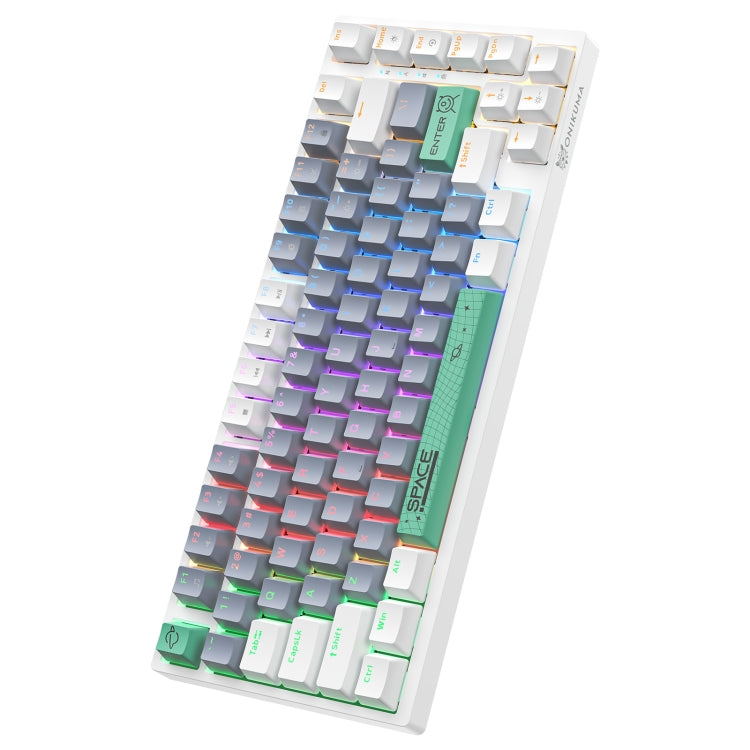 ONIKUMA G52 82 Keys RGB Lighting Wired Mechanical Keyboard, Type:Blue Switch(White) - Wired Keyboard by ONIKUMA | Online Shopping UK | buy2fix