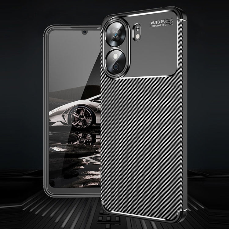 For Xiaomi Redmi 13C Carbon Fiber Texture Shockproof TPU Phone Case(Black) - 13C Cases by buy2fix | Online Shopping UK | buy2fix