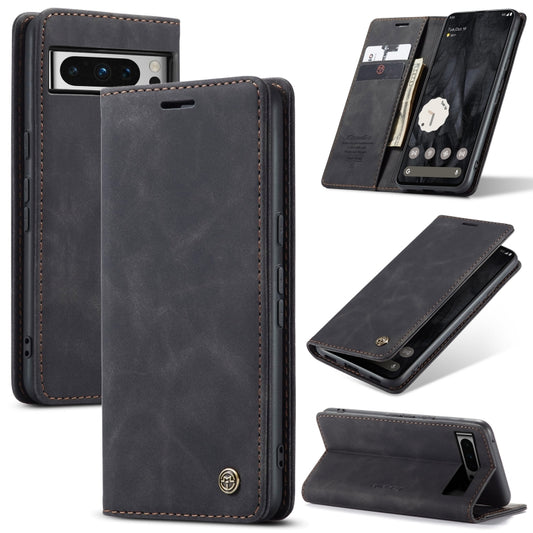 For Google Pixel 8 Pro CaseMe 013 Multifunctional Horizontal Flip Leather Phone Case(Black) - Google Cases by CaseMe | Online Shopping UK | buy2fix