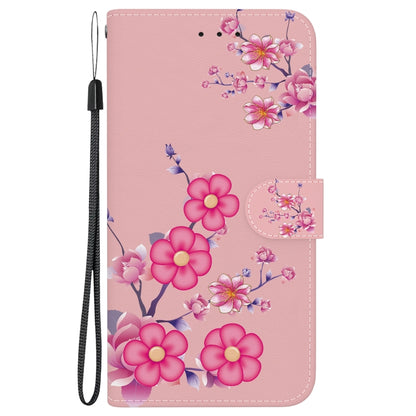 For OPPO Reno11 F Global Crystal Texture Colored Drawing Leather Phone Case(Cherry Blossoms) - Reno11 F Cases by buy2fix | Online Shopping UK | buy2fix