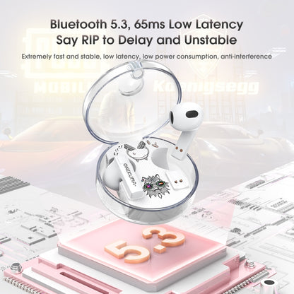 ONIKUMA T301 Transparent Cartoon Wireless Bluetooth Earphone(White) - Bluetooth Earphone by ONIKUMA | Online Shopping UK | buy2fix