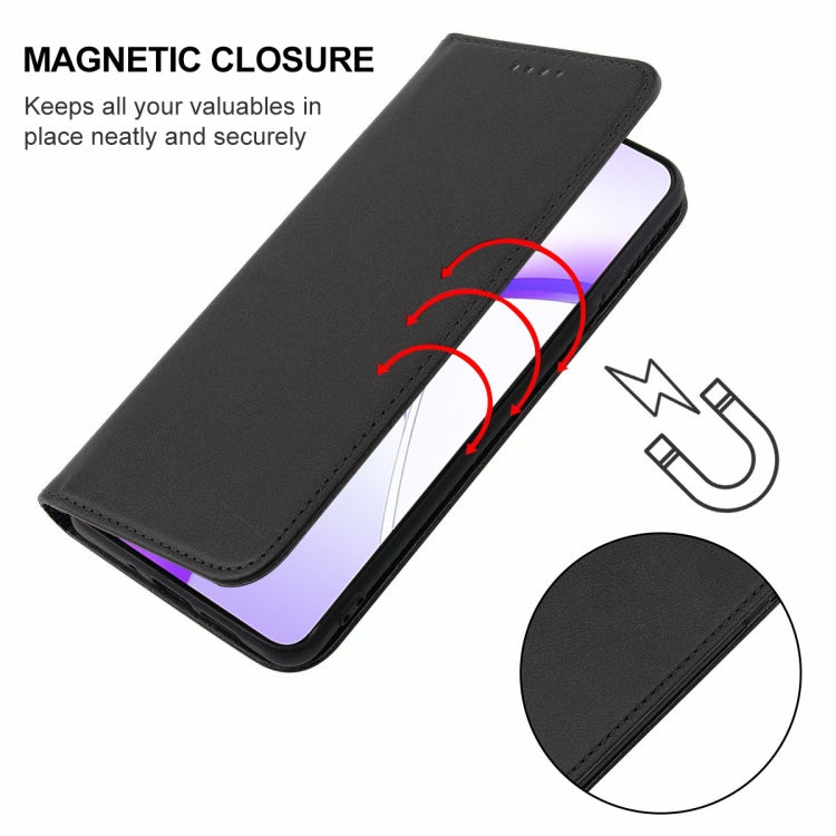 For OnePlus Ace 3V Magnetic Closure Leather Phone Case(Black) - OnePlus Cases by buy2fix | Online Shopping UK | buy2fix
