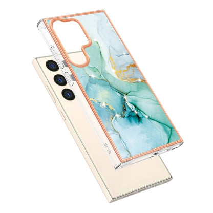 For Samsung Galaxy S24 Ultra 5G Electroplating Marble Dual-side IMD Phone Case(Green 003) - Galaxy S24 Ultra 5G Cases by buy2fix | Online Shopping UK | buy2fix