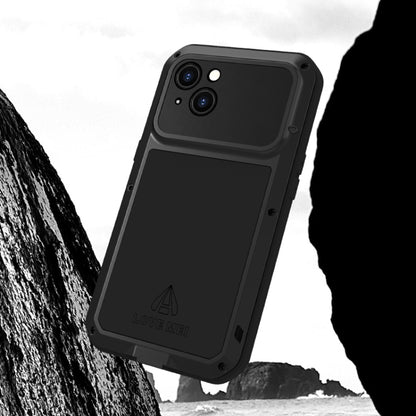 For iPhone 15 LOVE MEI Metal Shockproof Life Waterproof Dustproof Phone Case(White) - iPhone 15 Cases by LOVE MEI | Online Shopping UK | buy2fix