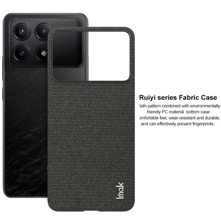 For Xiaomi Redmi K70 5G/K70 Pro 5G imak Ruiyi Series Cloth Texture PU + PC Phone Case(Black) - K70 Pro Cases by imak | Online Shopping UK | buy2fix
