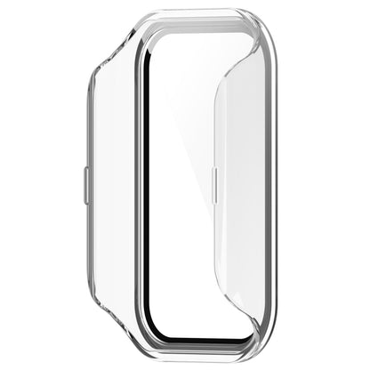 For Xiaomi Smart Band 8 Active / Redmi Band 2 PC + Tempered Film Integrated Watch Protective Case(Transparent White) - Watch Cases by buy2fix | Online Shopping UK | buy2fix