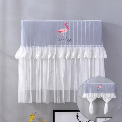 Do Not Take Dust-proof And Anti Direct Blowing Simple Wind Hanging Machine Air Conditioner Moon Cover, Size:Width 92 × Thickness 20 × Height 90cm(Striped Flamingo) - Dust Covers by buy2fix | Online Shopping UK | buy2fix