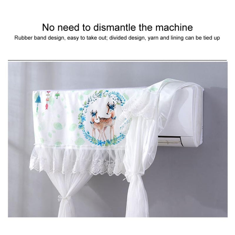 Do Not Take Dust-proof And Anti Direct Blowing Simple Wind Hanging Machine Air Conditioner Moon Cover, Size:Width 92 × Thickness 20 × Height 90cm(Striped Flamingo) - Dust Covers by buy2fix | Online Shopping UK | buy2fix