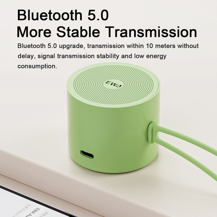 EWA A127 Outdoor IPX5 Waterproof Portable Mini TWS Wireless Bluetooth Speaker(Green) - Waterproof Speaker by EWA | Online Shopping UK | buy2fix