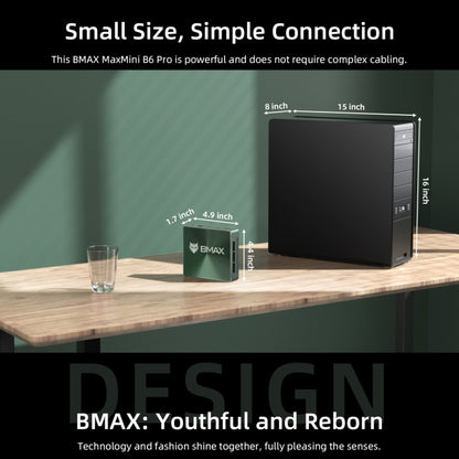 BMAX B6 Pro Windows 11 Mini PC, 16GB+512GB, Intel Core i5-1030NG7, Support 3 Monitors Output(EU Plug) - Windows Mini PCs by BMAX | Online Shopping UK | buy2fix