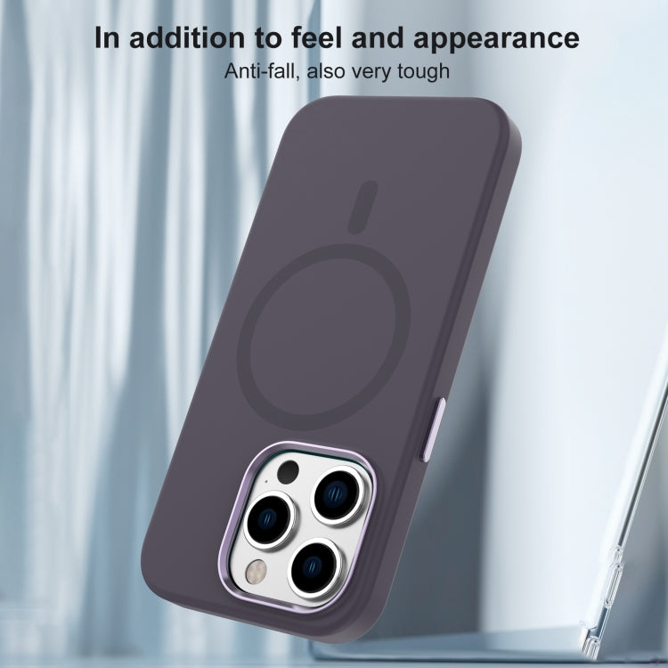 For iPhone 15 Pro Mutural Karen Series Liquid Silicone Magsafe Phone Case(Dark Purple) - iPhone 15 Pro Cases by Mutural | Online Shopping UK | buy2fix