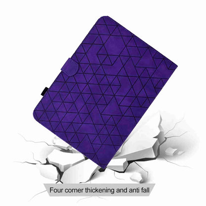 For Samsung Galaxy Tab S9 Rhombus TPU Smart Leather Tablet Case(Purple) - Galaxy Tab S9 Cases by buy2fix | Online Shopping UK | buy2fix