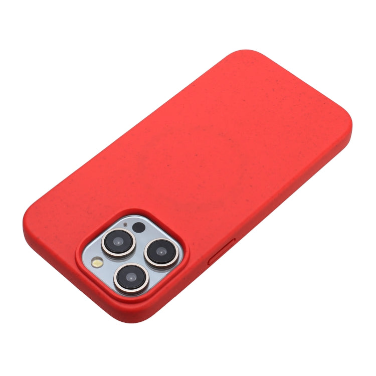 For iPhone 14 Pro Max Wheat MagSafe Magnetic Straw Material + TPU Phone Case(Red) - iPhone 14 Pro Max Cases by buy2fix | Online Shopping UK | buy2fix