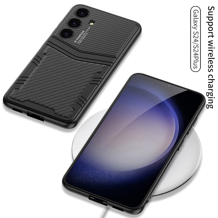 For Samsung Galaxy S24+ 5G GKK TPU + PU Full Coverage Phone Case(Vertical Texture) - Galaxy S24+ 5G Cases by GKK | Online Shopping UK | buy2fix