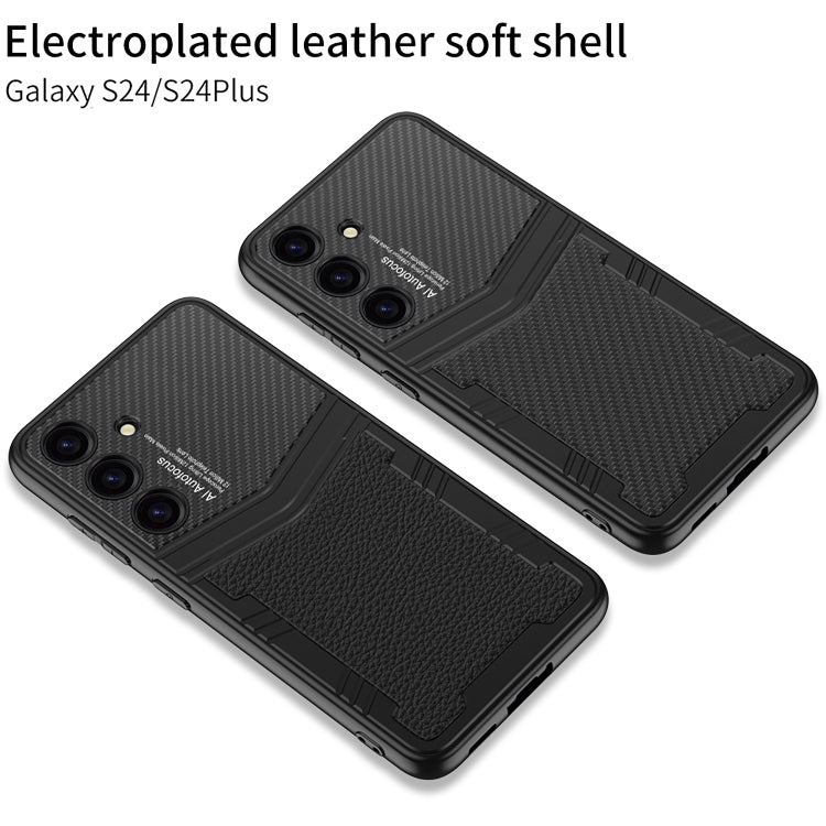 For Samsung Galaxy S24+ 5G GKK TPU + PU Full Coverage Phone Case(Litchi Texture) - Galaxy S24+ 5G Cases by GKK | Online Shopping UK | buy2fix