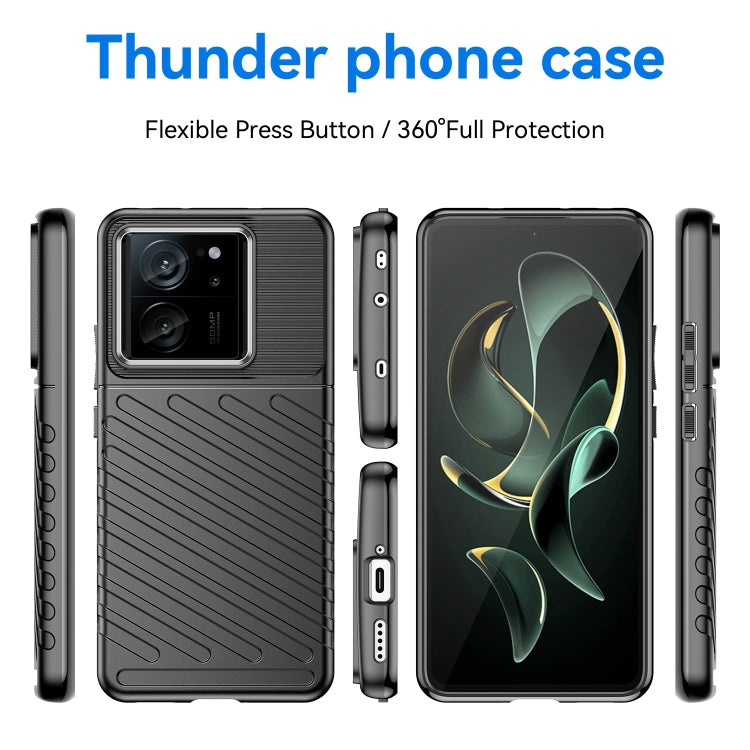 For Xiaomi 13T Thunderbolt Shockproof Soft TPU Phone Case(Black) - Xiaomi Cases by buy2fix | Online Shopping UK | buy2fix