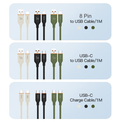 TOTU CB-6-CC 60W USB-C / Type-C to Type-C Silicone Data Cable, Length: 1m(Green) - USB-C & Type-C Cable by TOTUDESIGN | Online Shopping UK | buy2fix