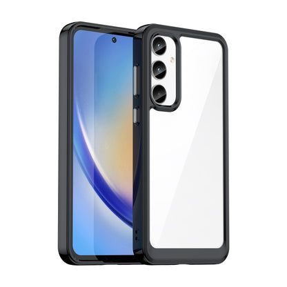 For Samsung Galaxy A35 Colorful Series Acrylic Hybrid TPU Phone Case(Black) - Galaxy Phone Cases by buy2fix | Online Shopping UK | buy2fix