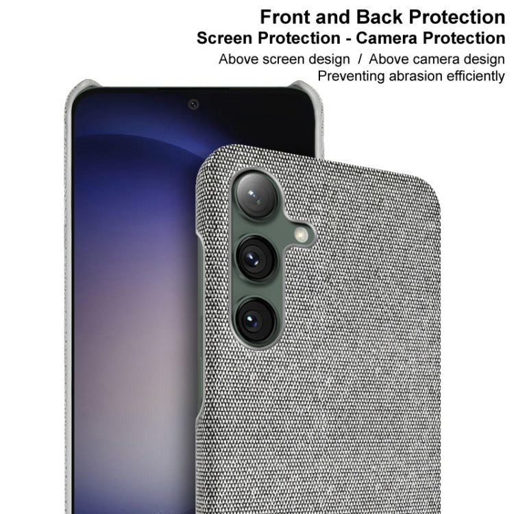 For Samsung Galaxy S24+ 5G imak Ruiyi Series Cloth Texture PU + PC Phone Case(Light Grey) - Galaxy S24+ 5G Cases by imak | Online Shopping UK | buy2fix