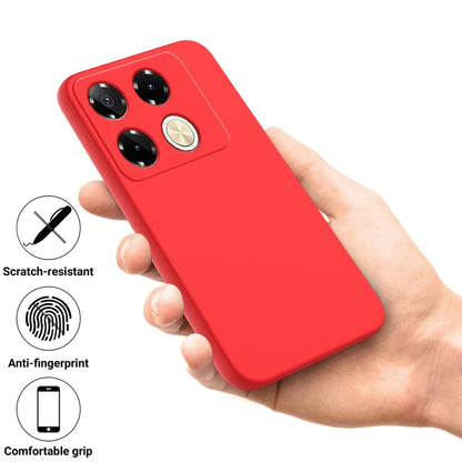For Infinix Note 40 Pro 4G Solid Color Liquid Silicone Dropproof Full Coverage Protective Case(Red) - Infinix Cases by buy2fix | Online Shopping UK | buy2fix