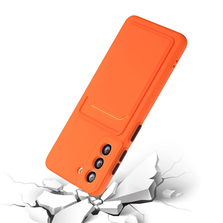 For Samsung Galaxy S24+ / S25+ Card Slot Design Shockproof TPU Phone Case(Orange) - Galaxy S24+ 5G Cases by buy2fix | Online Shopping UK | buy2fix