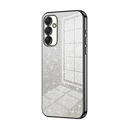 For Samsung Galaxy A24 4G Gradient Glitter Powder Electroplated Phone Case(Black) - Galaxy Phone Cases by buy2fix | Online Shopping UK | buy2fix