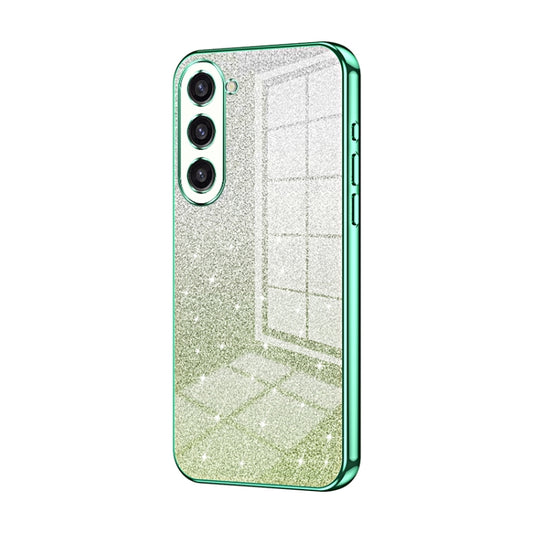 For Samsung Galaxy S23+ 5G Gradient Glitter Powder Electroplated Phone Case(Green) - Galaxy S23+ 5G Cases by buy2fix | Online Shopping UK | buy2fix