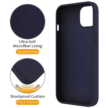 For iPhone 15 MagSafe Magnetic Liquid Silicone Phone Case with Ring Holder(Midnight Blue) - iPhone 15 Cases by buy2fix | Online Shopping UK | buy2fix