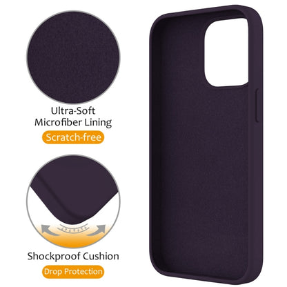 For iPhone 16 Pro Max Liquid Silicone MagSafe Magnetic Phone Case with Ring Holder(Purple) - iPhone 16 Pro Max Cases by buy2fix | Online Shopping UK | buy2fix