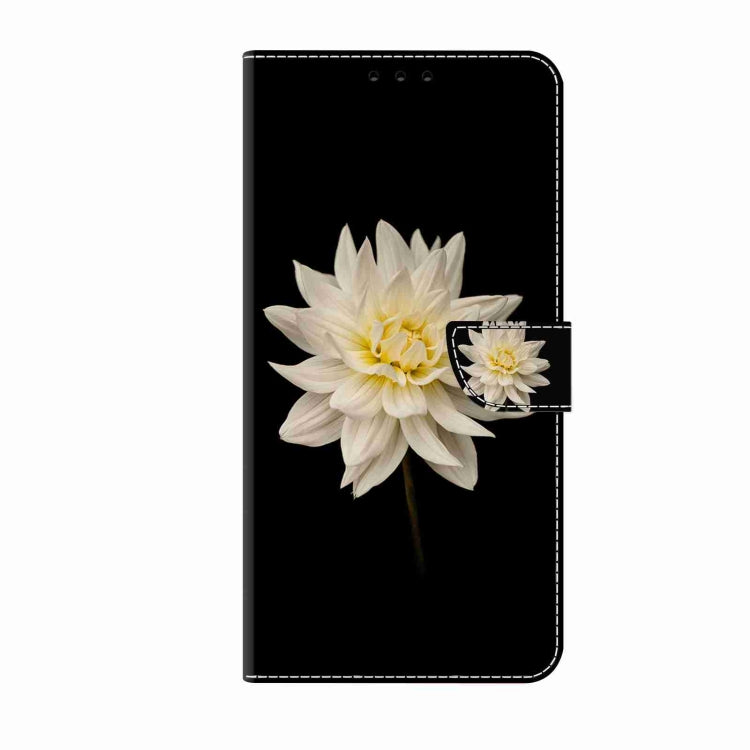 For Samsung Galaxy S24 5G Crystal 3D Shockproof Protective Leather Phone Case(White Flower) - Galaxy S24 5G Cases by buy2fix | Online Shopping UK | buy2fix