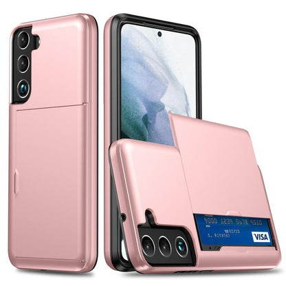 For Samsung Galaxy S25+ 5G Shockproof Armor Phone Case with Card Slot(Rose Gold) - Galaxy S25+ 5G Cases by buy2fix | Online Shopping UK | buy2fix