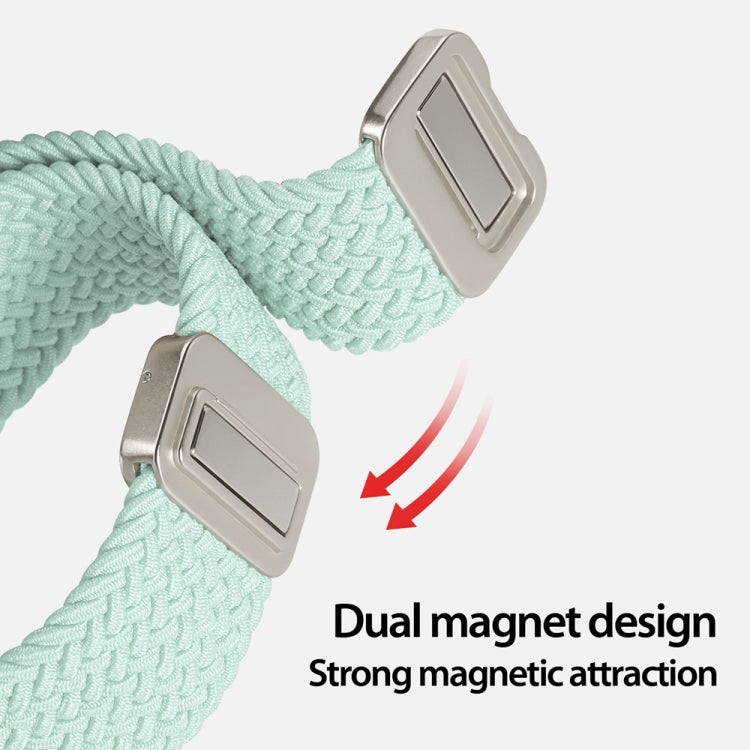 For Apple Watch SE 2023 40mm DUX DUCIS Mixture Pro Series Magnetic Buckle Nylon Braid Watch Band(Light Mint) - Watch Bands by DUX DUCIS | Online Shopping UK | buy2fix