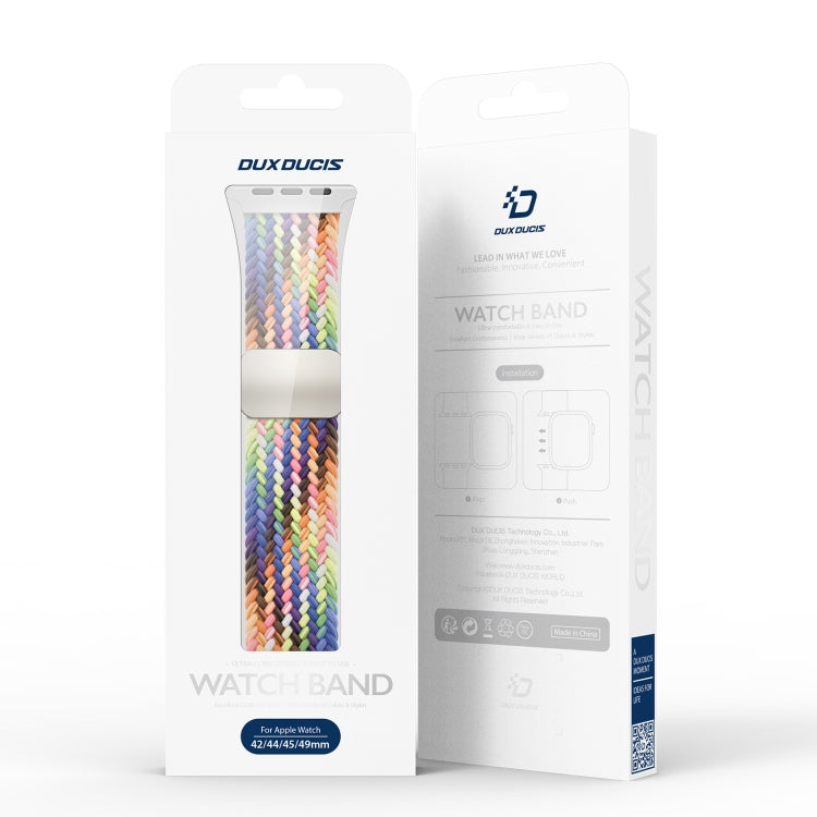 For Apple Watch Series 5 40mm DUX DUCIS Mixture Pro Series Magnetic Buckle Nylon Braid Watch Band(New Rainbow) - Watch Bands by DUX DUCIS | Online Shopping UK | buy2fix