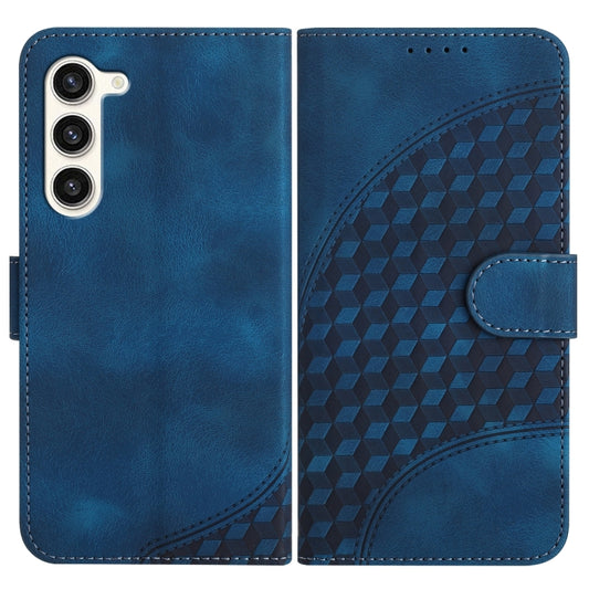For Samsung Galaxy S24+ 5G YX0060 Elephant Head Embossed Phone Leather Case with Lanyard(Royal Blue) - Galaxy S24+ 5G Cases by buy2fix | Online Shopping UK | buy2fix