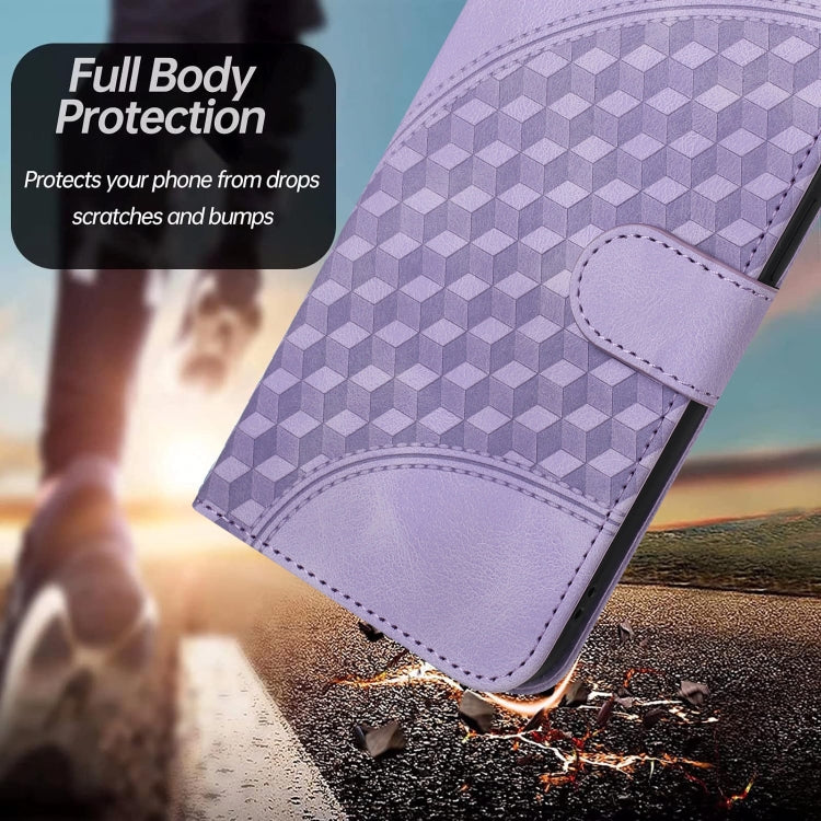 For Xiaomi Redmi K70 YX0060 Elephant Head Embossed Phone Leather Case with Lanyard(Light Purple) - K70 Cases by buy2fix | Online Shopping UK | buy2fix