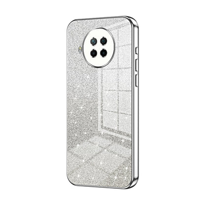 For Xiaomi Redmi Note 9 Pro 5G/Mi 10T Lite Gradient Glitter Powder Electroplated Phone Case(Silver) - Xiaomi Cases by buy2fix | Online Shopping UK | buy2fix